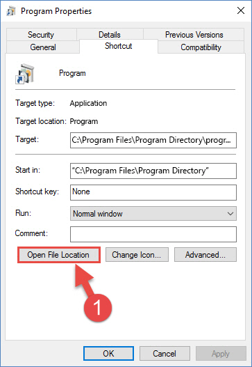 Finding the program's installation directory
